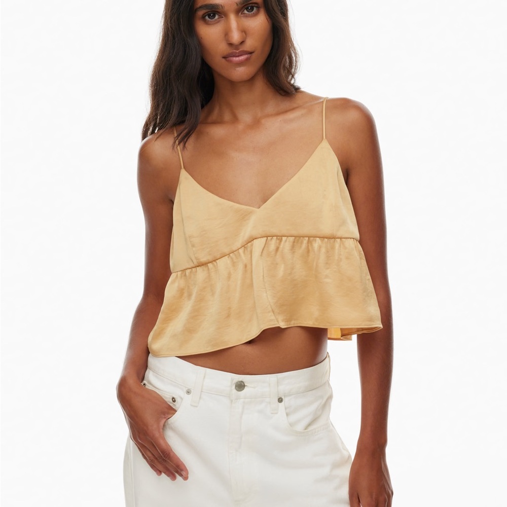 Aritzia Little Moon Satin Top